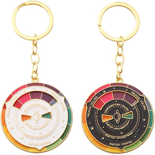 FunBoat Color Wheel Keychains - Creative Spinning Color Wheel